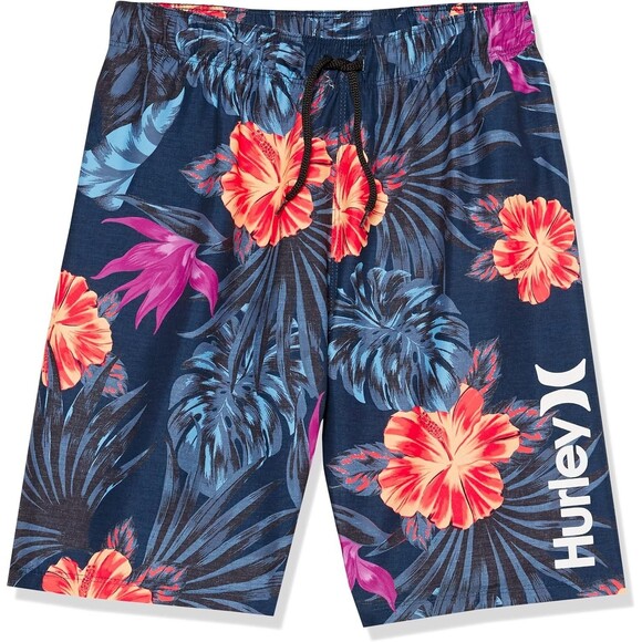 NWOT Hurley Boy's Hawaiian Tropical Pull On Mesh Briefs Swim Trunks XL - Picture 1 of 8
